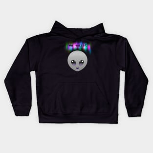 The Greys “We Exist” grey-asexual alien Kids Hoodie